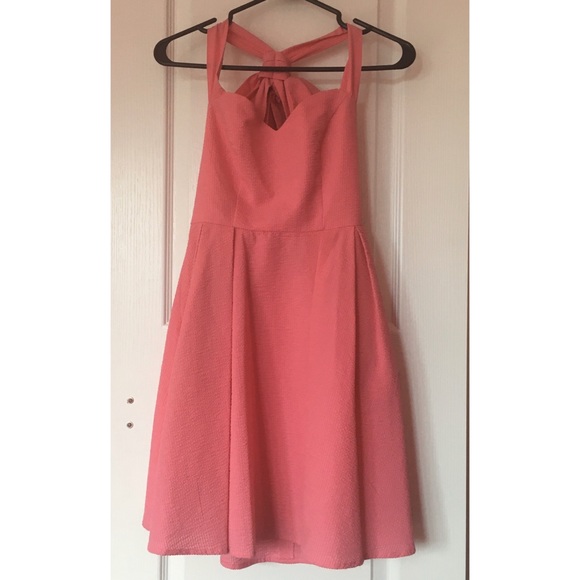 Lauren James Pink open back bow tie dress - Picture 2 of 7